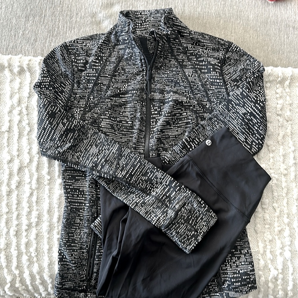LuluLemon Zip-front Jacket and Legging Set